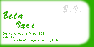 bela vari business card